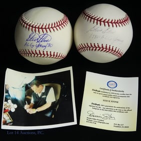 Steve Stone Signed OML Baseballs (Sidsgraphs COA)