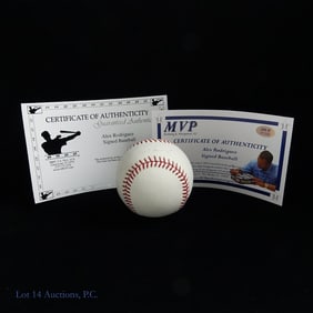 Alex Rodriguez Signed OML Baseball (MVP AROD COA)