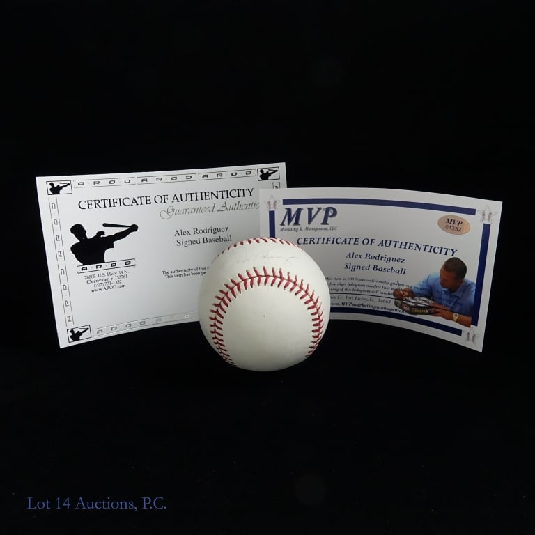 Alex Rodriguez Signed OML Baseball (MVP AROD COA): Alex Rodriguez Autographed Allen H. Selig Official Major League Baseball (MVP AROD COA). Please see images for details regarding condition.
