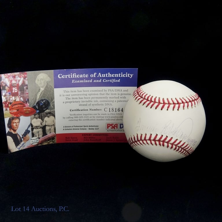 Frank Robinson Signed OML Baseball (PSA/DNA COA): Frank Robinson Autographed Allen H. Selig Official Major League Baseball (PSA/DNA Certification: C18164). Please see images for details regarding condition.