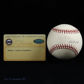 Reggie Jackson Signed OML Baseball (Steiner COA)