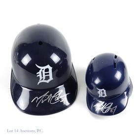 Miguel Cabrera Signed Detroit Tigers Helmets (2)