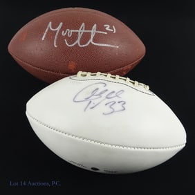 Charles Peanut Tillman & Mewelde Moore Signed Footballs (2)