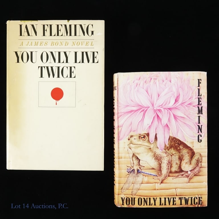 You Only Live Twice 1st Editions (2) Ian Fleming: You Only Live Twice 1st Editions (2). Two first editions of "You Only Live Twice" by Ian Fleming, a James Bond book. A first edition, first printing from Jonathan Cape, London, 1964 - Rubbing on jacke