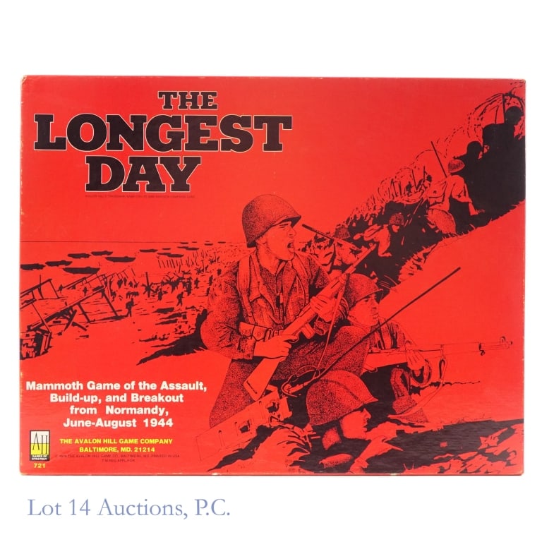 The Longest Day, Avalon Hill Game: The Longest Day, Avalon Hill Game. Avalon Hill Game Company's "The Longest Day" , 1979, appears as complete and unpunched. Some wear and tear consistent with age. See photos for more details.