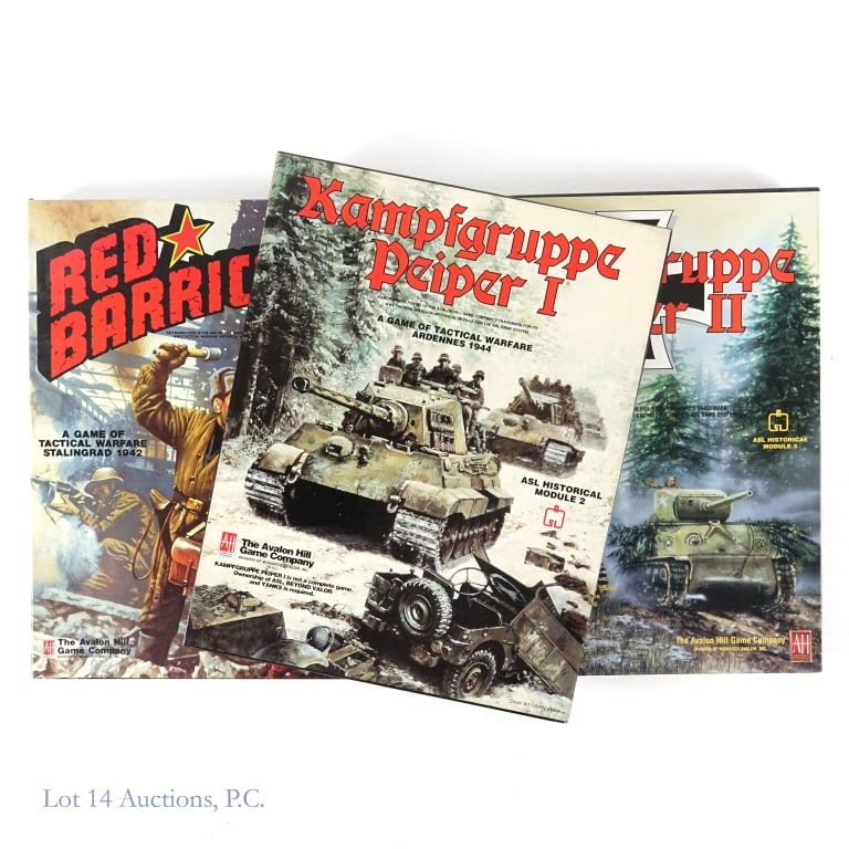 ASL Games Historical Modules 1-3 (3): ASL Games Historical Modules 1-3 (3). Unpunched or partially punched Historical Modules for Advanced Squad Leader game. Red Barricades, Historical Module 1; Kampfgruppe Peiper, Historical Module 2; Ka