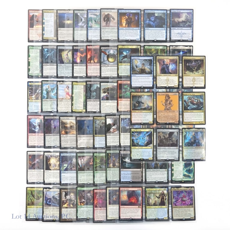 Magic The Gathering Trading Cards (135): Magic The Gathering (MTG) Trading Cards (135 Cards Total). Features (15) pages of cards that are exclusively mythic (orange-red / bronze) & Rare (gold). Also features some Legendary Creatures. The car