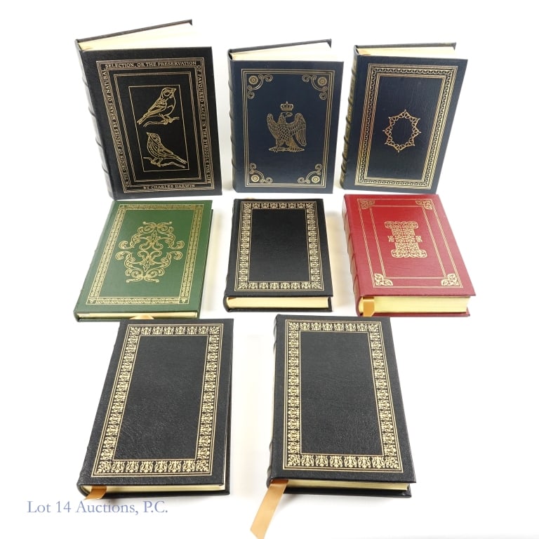 Classics & Religious Eaton Press Books (8): Eight (8) various religious and classic hardcover books published by The Easton Press (Norwalk, Connecticut) and other publishing sources. Most collectors edition in genuine leather bound hard cover, 