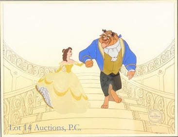 1992 Disney Beauty And The Beast Sericel (COA)