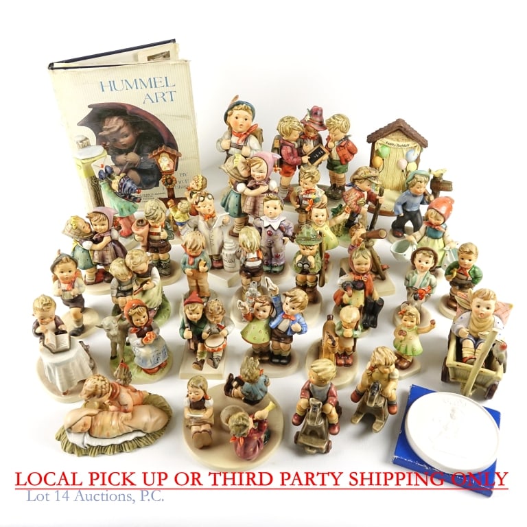 Goebel Hummel Figurine (Set of 30+, LOCAL PICK-UP): ***LOCAL PICK-UP or third party shipping ONLY. Vintage Goebel Hummel porcelain figurines, selection of up to 30+ unique pieces, mostly smaller pieces but some are medium size. All in good condition wi