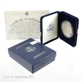 2001-W American Silver Eagle $1 with COA in OGP