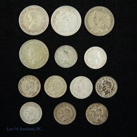 Canada Silver Dimes & Quarters (13)