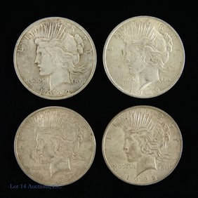 1922 USA 90%-Silver Peace Dollars (4)