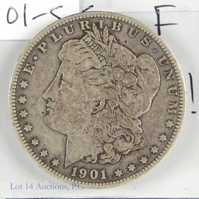 1901-S USA Silver Morgan Dollar - Tough Date (F)