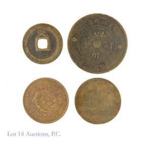 1668 - 1920 Japan & China Copper Coins (4)