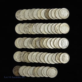 USA 90%-Silver Roosevelt Dimes (56)