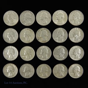 90%-Silver Washington Quarters ASW 3.6 Ozt. (20)