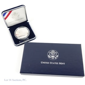 1996 USA Silver Pr Smithsonian 150th Ann. $1 OGP