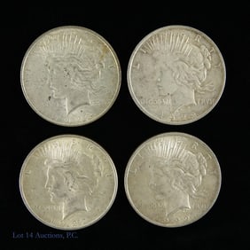 1922 USA 90%-Silver Peace Dollars (4)