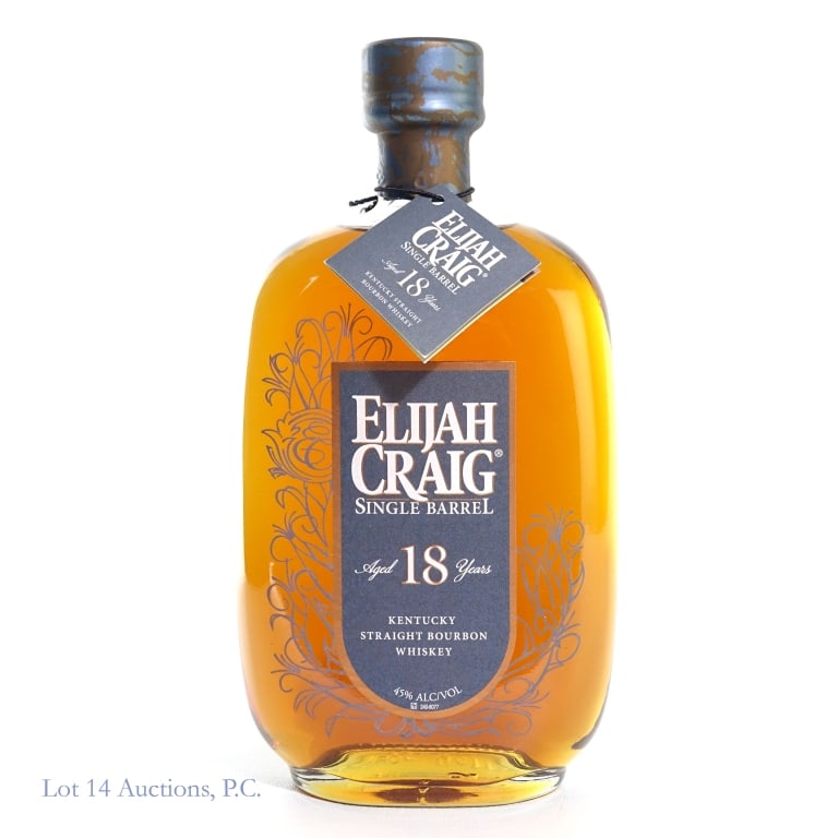 Elijah Craig 18 Year Single Barrel Bourbon (2016): Elijah Craig 18 Year Single Barrel Bourbon (2016), 90 Proof, Bottled: 11-16-16, Barrel #4291.
