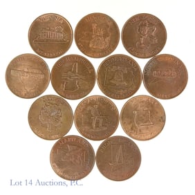 N/D (1969) USA Shell's 5--State Tokens (12)