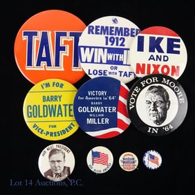 Various Patriotic & Political Pins (10)