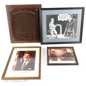 Pres. J Carter & R Reagan Signed Pictures + More