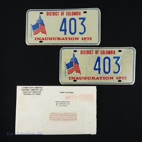 1973 Presidential Inauguration License Plates