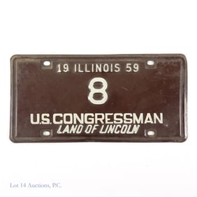 1959 Illinois U.S. Congressional License Plate