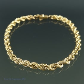 14K Y Gold Rope Style Bracelet