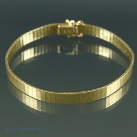 14K Y Gold Omega Style Bracelet
