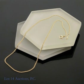 14k Yellow Gold Short Necklace Chain
