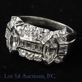 Platinum and Diamond Ring, 2+ct. t.w., Size 6.5