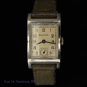 14k Gold Bulova Men's Tank Watch