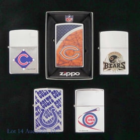 Cubs Bears Colts Sealed Zippo Lighters (5)