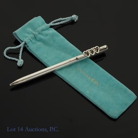 Tiffany & Co. Sterling Silver 3 Open Heart Pen