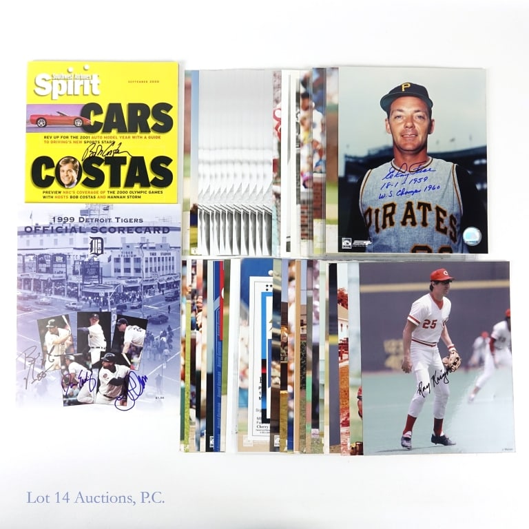 Signed 8x10 Photos Former Baseball Players (55): Collection of signed 8x10 photos of former Baseball players. In this lot you will find such names as Hank Wyse, Ron Santo, Mickey Morandini, Rod Beck, Sammy Sosa, Goose Gossage, Randy Hundley, Duke Sn