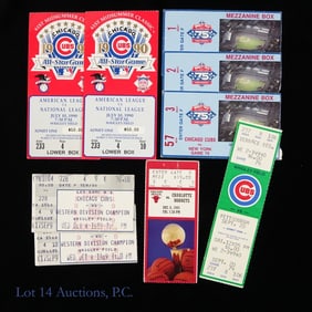 9 Ticket Stubs With 2 1990 MLB All-Star Game