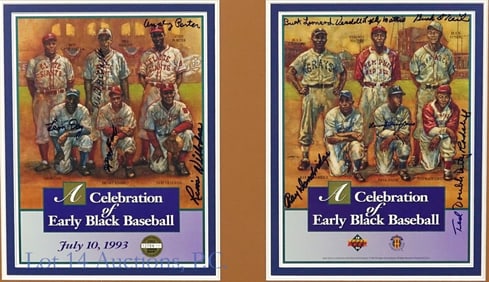 Negro Leagues Legends Autographed UD Prints