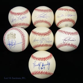 7 Baseballs Signed By Former Cubs Players