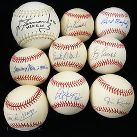 9 Signed Baseballs Bo Jackson Tommy John & More