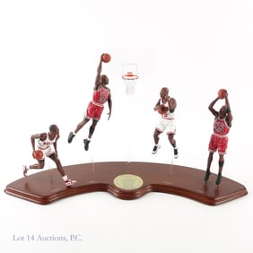 Danbury Mint Michael Jordan 4 Figure Display