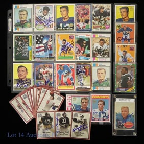 Football Trading Cards (46) - Some Signed