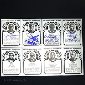 Metal Football Cards (Jim Brown Signed ++)