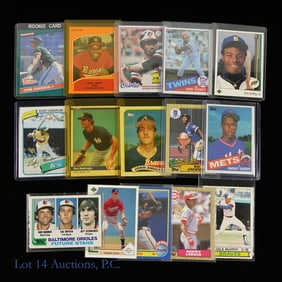 Rookie Baseball Cards (Thomas Mattingly Puckett +)