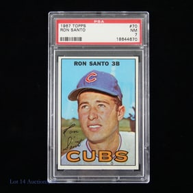 Ron Santo 1967 Topps #70 PSA Graded NM 7
