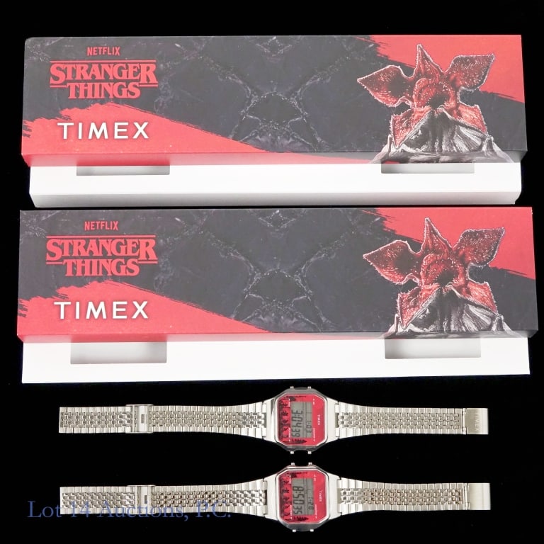 Stranger Things Timex Watches (2 - NIB): Two Stranger Things Timex wrist watches. TW2V50900YB. New in box with original sleeve. See photos for more details.