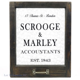 Scrooge & Marley Decorative Window Ofc Sign