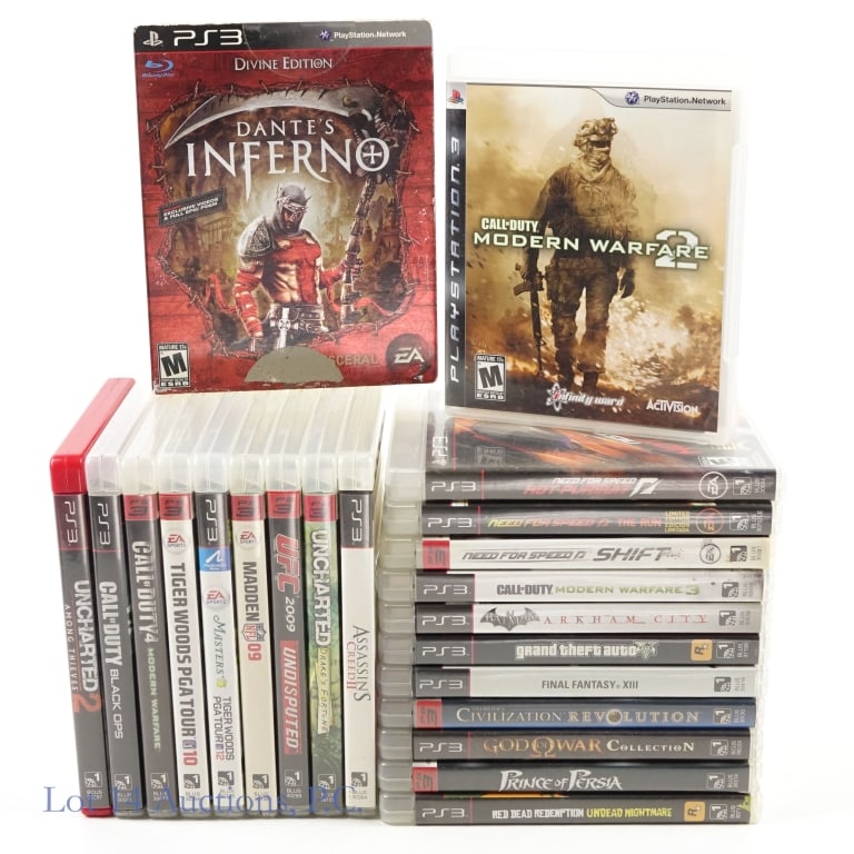 PS3 Games, Sports, Driving & Fighting (22): PS3 Games, Sports, Driving & Fighting (22). Collection of Playstation 3 Games. Batman Arkham City, Grand Theft Auto V, Final Fantasy XIII, Civilization Revolution, God of War Collection, Prince of Per