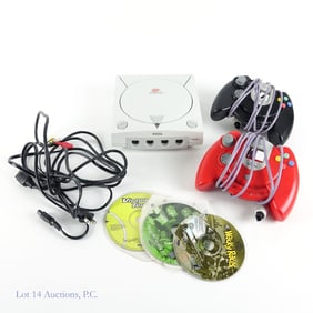 Sega Dreamcast Console (2 Controllers + 3 Games)